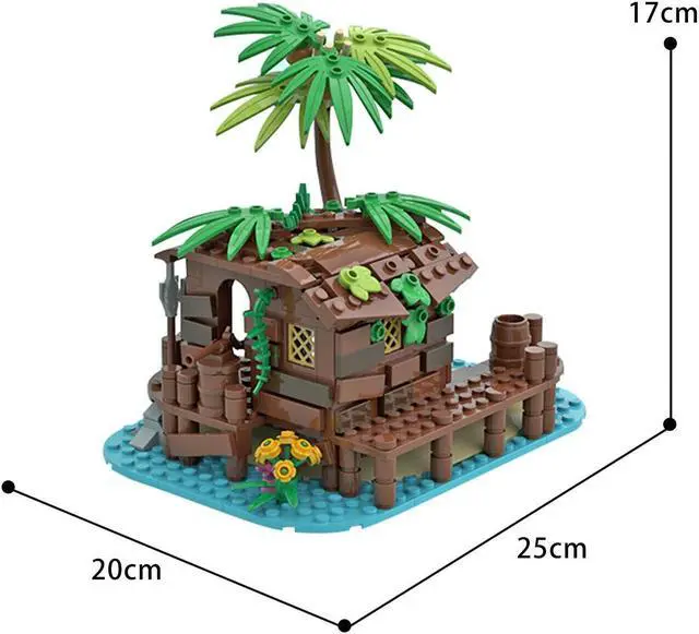 Alt view image 5 of 5 - ZITIANYOUBUILD Pirate Shed / 21322 Barracuda Bay Extension 166 Pieces Building Toys MOC