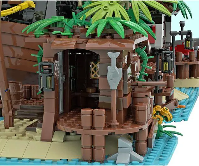 Alt view image 2 of 5 - ZITIANYOUBUILD Pirate Shed / 21322 Barracuda Bay Extension 166 Pieces Building Toys MOC