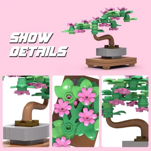 Alt view image 3 of 6 - ZITIANYOUBUILD Tiny Bonsai Tree Model 54 Pieces for Kids Building Toys Sets & Packs MOC