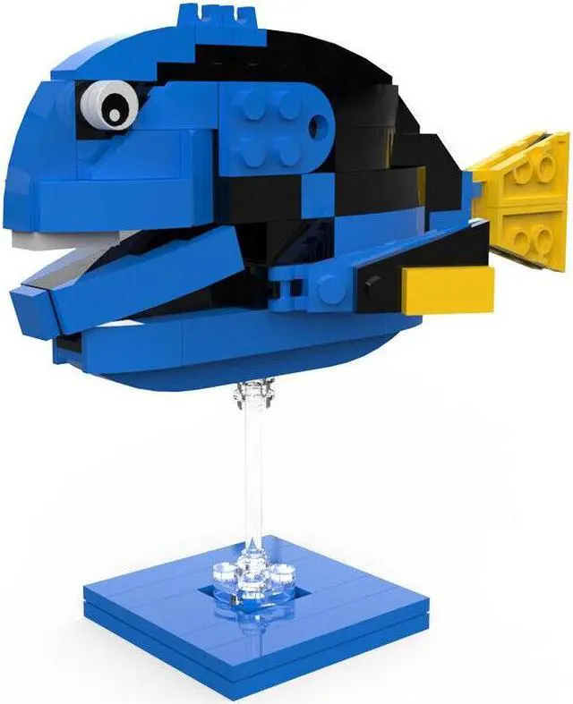 Main image of ZITIANYOUBUILD Clownfish Model with Clear Stand 148 Pieces Building Toys for Kids MOC