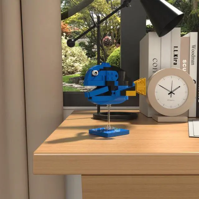 Alt view image 4 of 5 - ZITIANYOUBUILD Clownfish Model with Clear Stand 148 Pieces Building Toys for Kids MOC