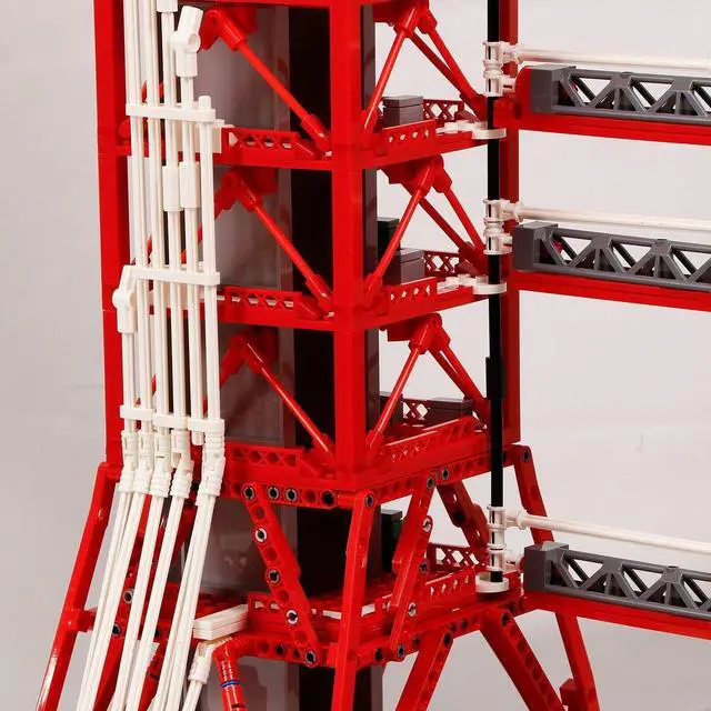 Alt view image 4 of 6 - ZITIANYOUBUILD Red Saturn-V Launch Tower Model Building Toy 3292 Pieces Building Set MOC