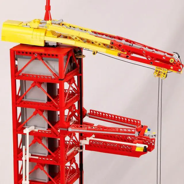 Alt view image 5 of 6 - ZITIANYOUBUILD Red Saturn-V Launch Tower Model Building Toy 3292 Pieces Building Set MOC