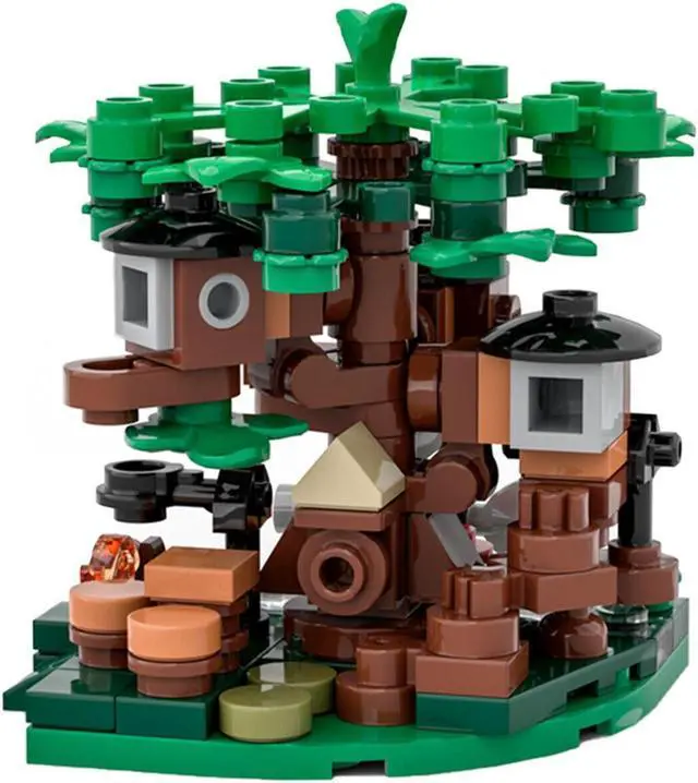 Alt view image 2 of 3 - ZITIANYOUBUILD Micro Tree House Model Building Toys Set 104 Pieces Building Toys Set MOC