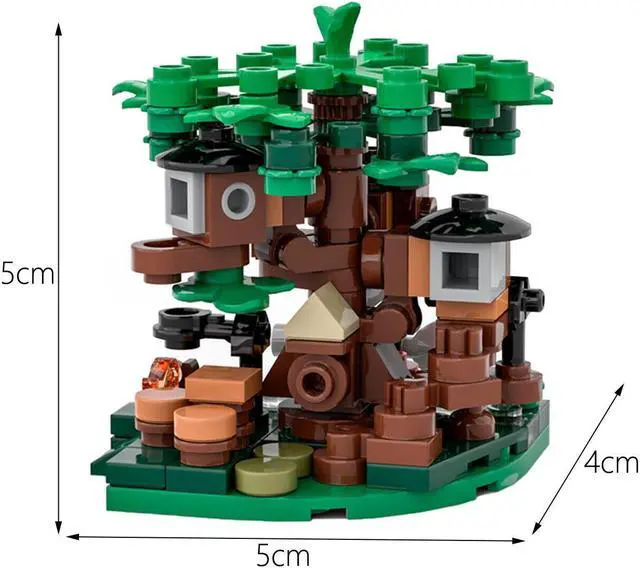 Alt view image 3 of 3 - ZITIANYOUBUILD Micro Tree House Model Building Toys Set 104 Pieces Building Toys Set MOC