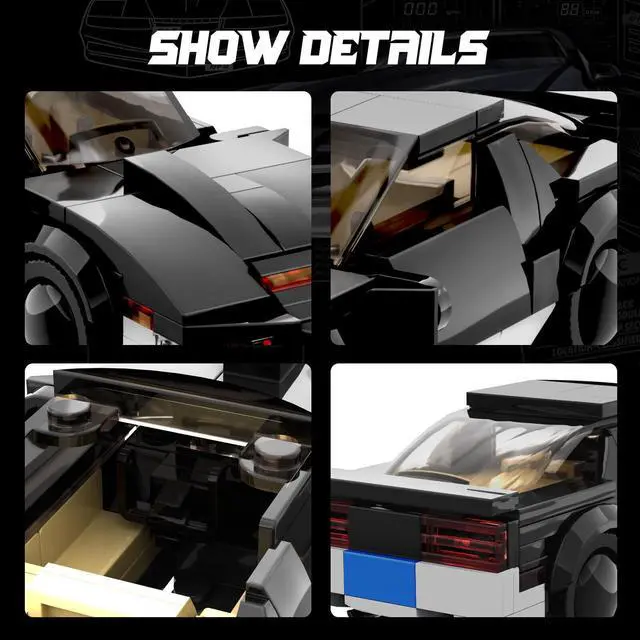 Alt view image 4 of 7 - ZITIANYOUBUILD Virtual Car with Advanced Supercomputer on Wheels 203 Pieces MOC