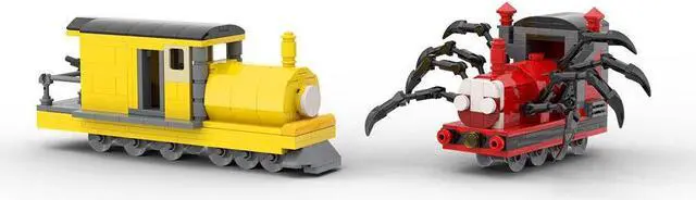 Alt view image 3 of 7 - ZITIANYOUBUILD Yellow Train Model 247 Pieces from Horror Video Game Building Toys MOC