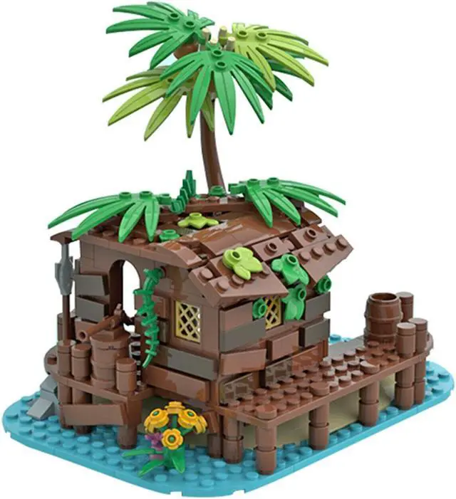 Alt view image 4 of 5 - ZITIANYOUBUILD Pirate Shed / 21322 Barracuda Bay Extension 166 Pieces Building Toys MOC
