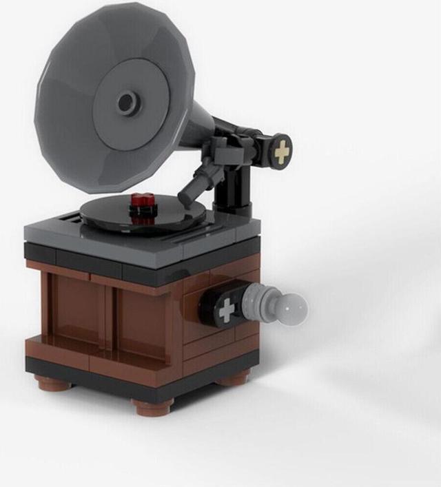 Alt view image 3 of 4 - ZITIANYOUBUILD Vintage Record Player with a Spinning Platter Building Toys 50 Pieces MOC