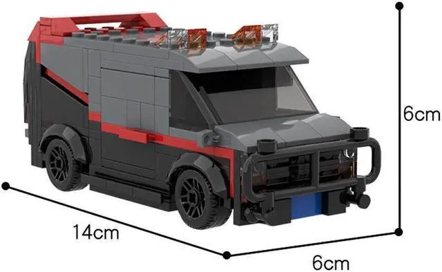 Alt view image 2 of 5 - ZITIANYOUBUILD Mini Van Model with Interior 241 Pieces Building Toys Set from Movie MOC