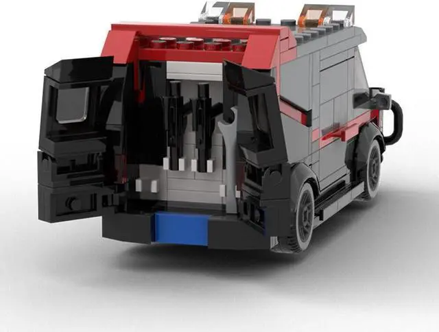 Alt view image 3 of 5 - ZITIANYOUBUILD Mini Van Model with Interior 241 Pieces Building Toys Set from Movie MOC