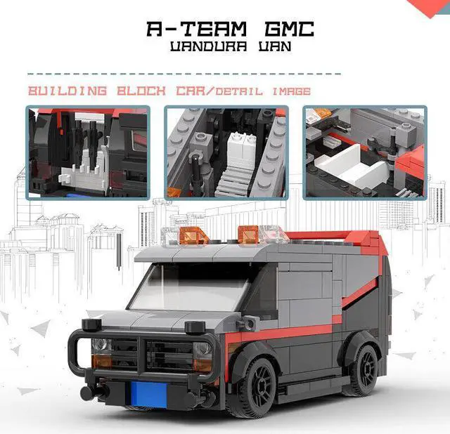 Alt view image 5 of 5 - ZITIANYOUBUILD Mini Van Model with Interior 241 Pieces Building Toys Set from Movie MOC