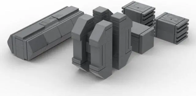 Alt view image 2 of 2 - ZITIANYOUBUILD Container Pack Minifig Scale for Collection and Display 102 Pieces MOC