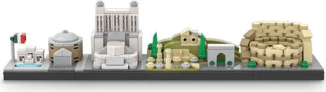 Alt view image 2 of 3 - ZITIANYOUBUILD Rome Skyline Architecture Model 373 Pieces for Collection MOC