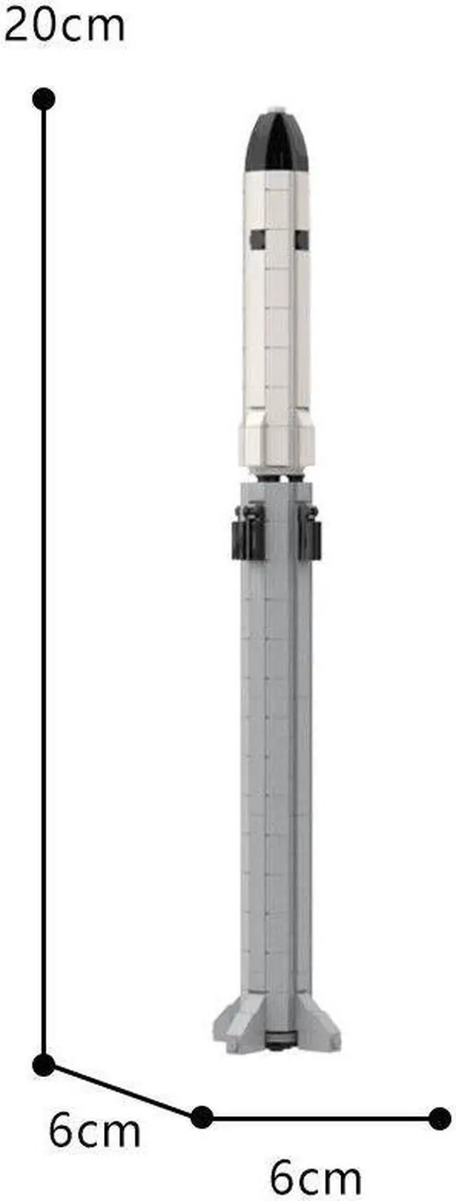 Alt view image 2 of 7 - ZITIANYOUBUILD 1:320 Scale Super Heavy Rocket 719 Pieces Building Toys Building Toys MOC