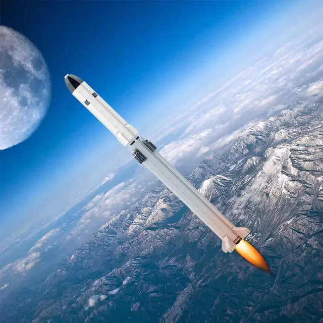 Alt view image 3 of 7 - ZITIANYOUBUILD 1:320 Scale Super Heavy Rocket 719 Pieces Building Toys Building Toys MOC