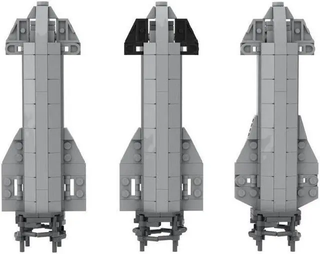 Alt view image 4 of 7 - ZITIANYOUBUILD 1:320 Scale Super Heavy Rocket 719 Pieces Building Toys Building Toys MOC