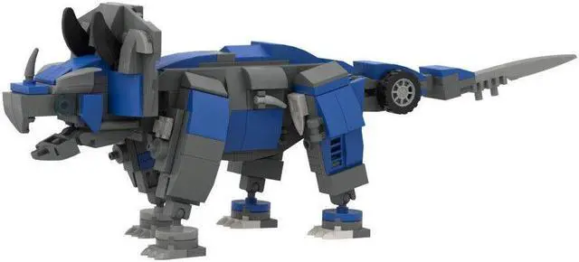 Alt view image 2 of 7 - ZITIANYOUBUILD Mecha Dinosaurs and Iconic Cars Model 440 Pieces Building Toys Set MOC