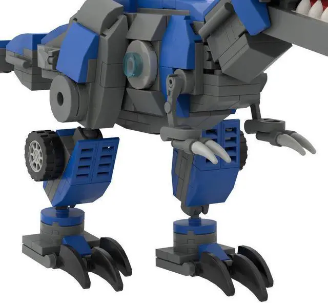 Alt view image 4 of 7 - ZITIANYOUBUILD Mecha Dinosaurs and Iconic Cars Model 440 Pieces Building Toys Set MOC