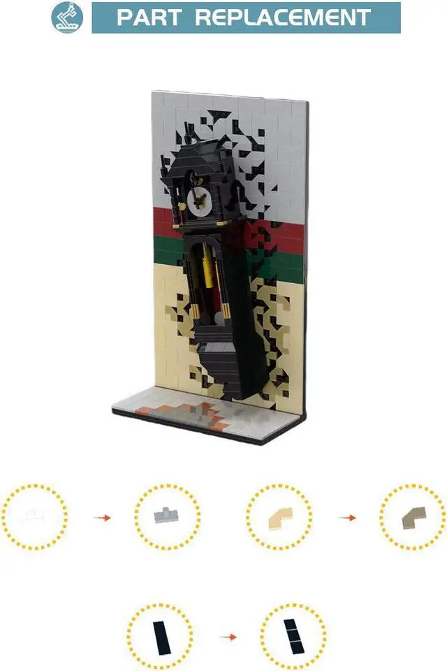 Alt view image 2 of 6 - ZITIANYOUBUILD Grandfather Clock Model 671 Pieces from TV Show Season 5 Building Set MOC