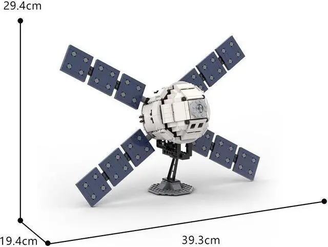 Alt view image 2 of 7 - ZITIANYOUBUILD Manned Spaceship Model with AJ10 Engine and Space Capsule 581 Pieces MOC