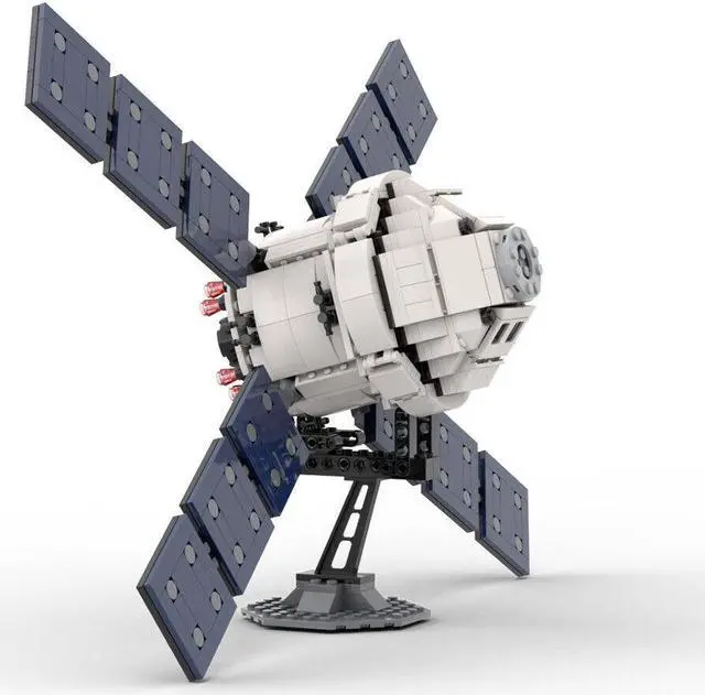 Alt view image 6 of 7 - ZITIANYOUBUILD Manned Spaceship Model with AJ10 Engine and Space Capsule 581 Pieces MOC