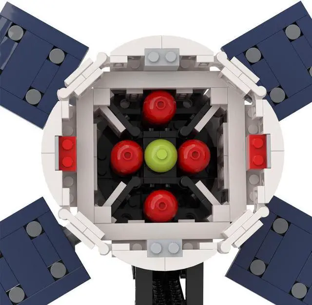 Alt view image 7 of 7 - ZITIANYOUBUILD Manned Spaceship Model with AJ10 Engine and Space Capsule 581 Pieces MOC