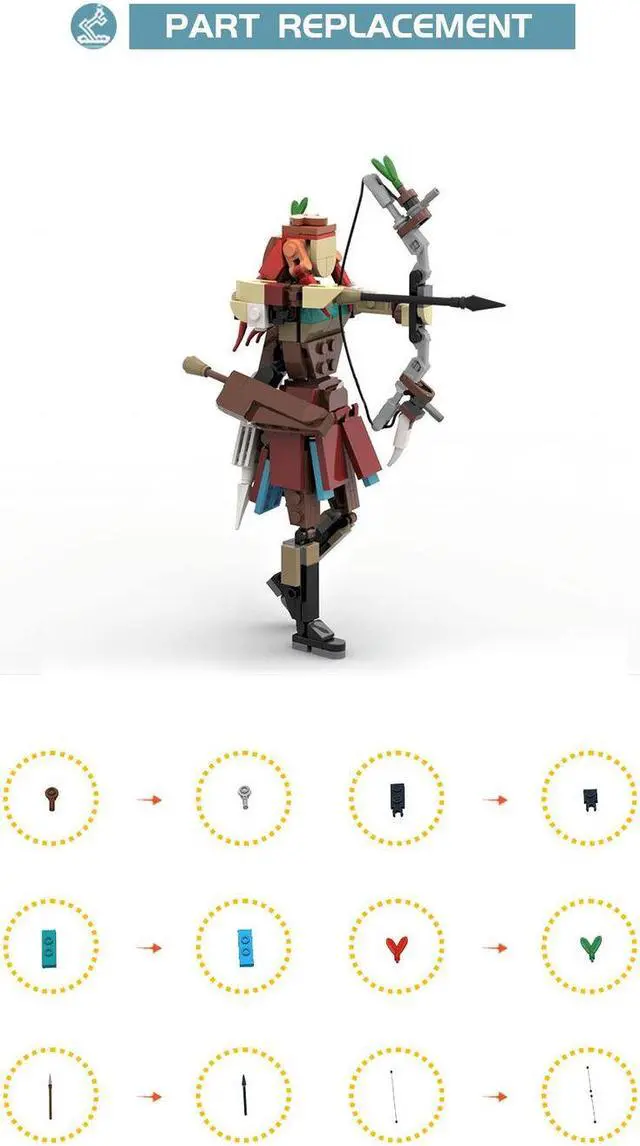 Alt view image 4 of 4 - ZITIANYOUBUILD Virtual Character Game Protagonist 240 Pieces Building Toys Set MOC