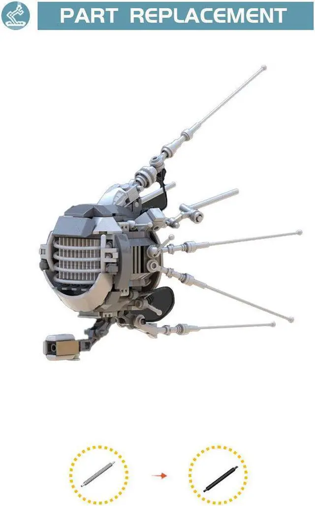 Alt view image 3 of 6 - ZITIANYOUBUILD Eyebot: A Hovering All-purpose Robot 241 Pieces Building Toys MOC