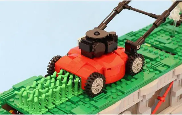 Alt view image 3 of 4 - ZITIANYOUBUILD Lawn Mower Man Kinetic Sculpture with Power Functions Building Toys MOC