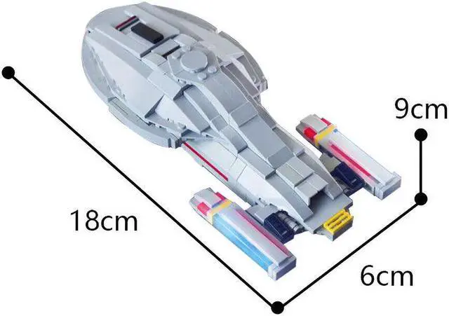 Alt view image 3 of 4 - ZITIANYOUBUILD U.S.S. VOYAGER Star Trek MOC-16925 USS Voyager Iconic Spaceship Model 333 Bricks from SciFi Movie | Brand New 100% Compatible with LEGO Brand New and High Quality