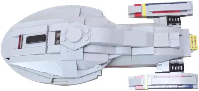 Alt view image 2 of 4 - ZITIANYOUBUILD U.S.S. VOYAGER Star Trek MOC-16925 USS Voyager Iconic Spaceship Model 333 Bricks from SciFi Movie | Brand New 100% Compatible with LEGO Brand New and High Quality