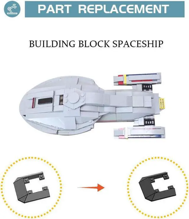 Alt view image 4 of 4 - ZITIANYOUBUILD U.S.S. VOYAGER Star Trek MOC-16925 USS Voyager Iconic Spaceship Model 333 Bricks from SciFi Movie | Brand New 100% Compatible with LEGO Brand New and High Quality