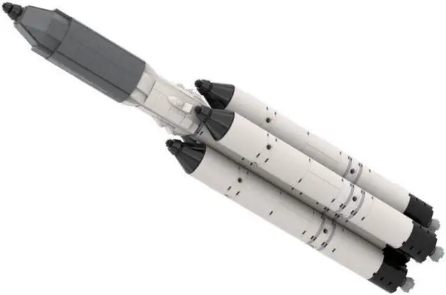 Alt view image 3 of 4 - ZITIANYOUBUILD Roscosmos Angara A5 Carrier Rocket with 4 Side Boosters 379 Parts MOC