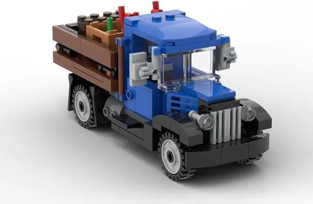 Alt view image 2 of 6 - ZITIANYOUBUILD 1930s Delivery / Farm Truck Commercial Trucks Toys Set Building Toys MOC