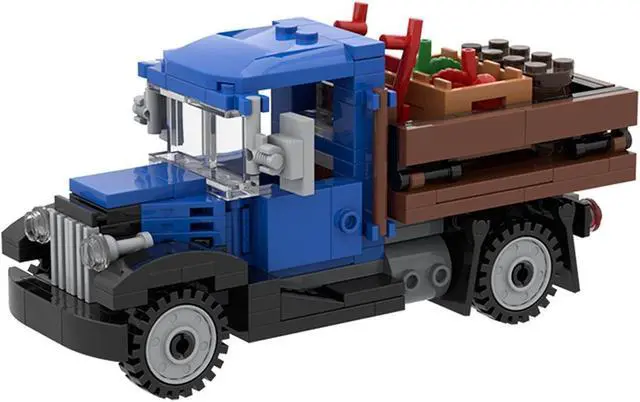 Alt view image 3 of 6 - ZITIANYOUBUILD 1930s Delivery / Farm Truck Commercial Trucks Toys Set Building Toys MOC