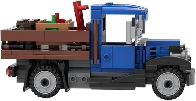 Alt view image 5 of 6 - ZITIANYOUBUILD 1930s Delivery / Farm Truck Commercial Trucks Toys Set Building Toys MOC