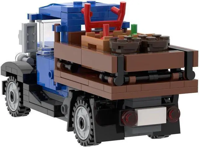 Alt view image 4 of 6 - ZITIANYOUBUILD 1930s Delivery / Farm Truck Commercial Trucks Toys Set Building Toys MOC