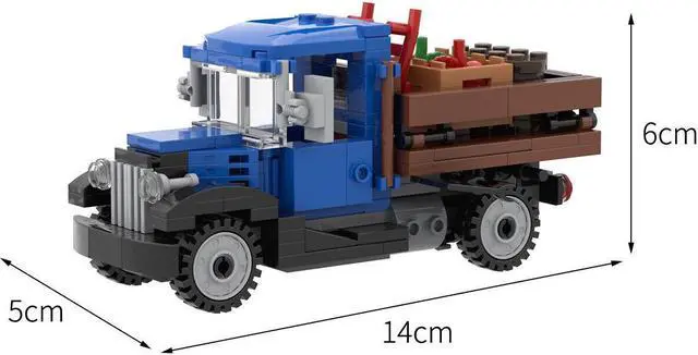 Alt view image 6 of 6 - ZITIANYOUBUILD 1930s Delivery / Farm Truck Commercial Trucks Toys Set Building Toys MOC
