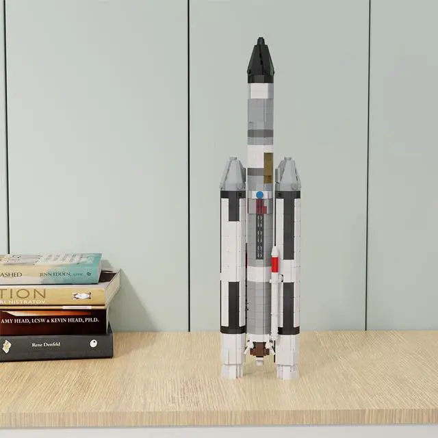 Alt view image 3 of 7 - ZITIANYOUBUILD MOC-115393 Space Titan IIIC Rocket Model 1 110 Saturn V scale 898 Pieces for Adults 100% Compatible with LEGO Brand New and High Quality