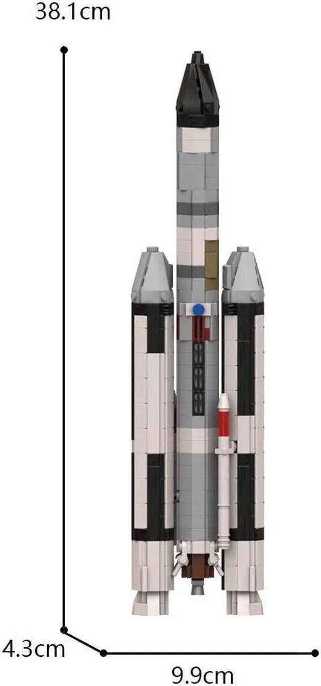 Alt view image 2 of 7 - ZITIANYOUBUILD MOC-115393 Space Titan IIIC Rocket Model 1 110 Saturn V scale 898 Pieces for Adults 100% Compatible with LEGO Brand New and High Quality