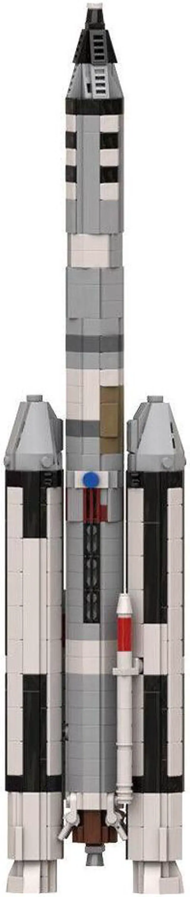 Alt view image 6 of 7 - ZITIANYOUBUILD MOC-115393 Space Titan IIIC Rocket Model 1 110 Saturn V scale 898 Pieces for Adults 100% Compatible with LEGO Brand New and High Quality