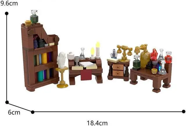 Alt view image 2 of 4 - ZITIANYOUBUILD MOC-119625 Medieval Alchemist Laboratory Micro Model 215 Pieces 100% Compatible with LEGO Brand New and High Quality
