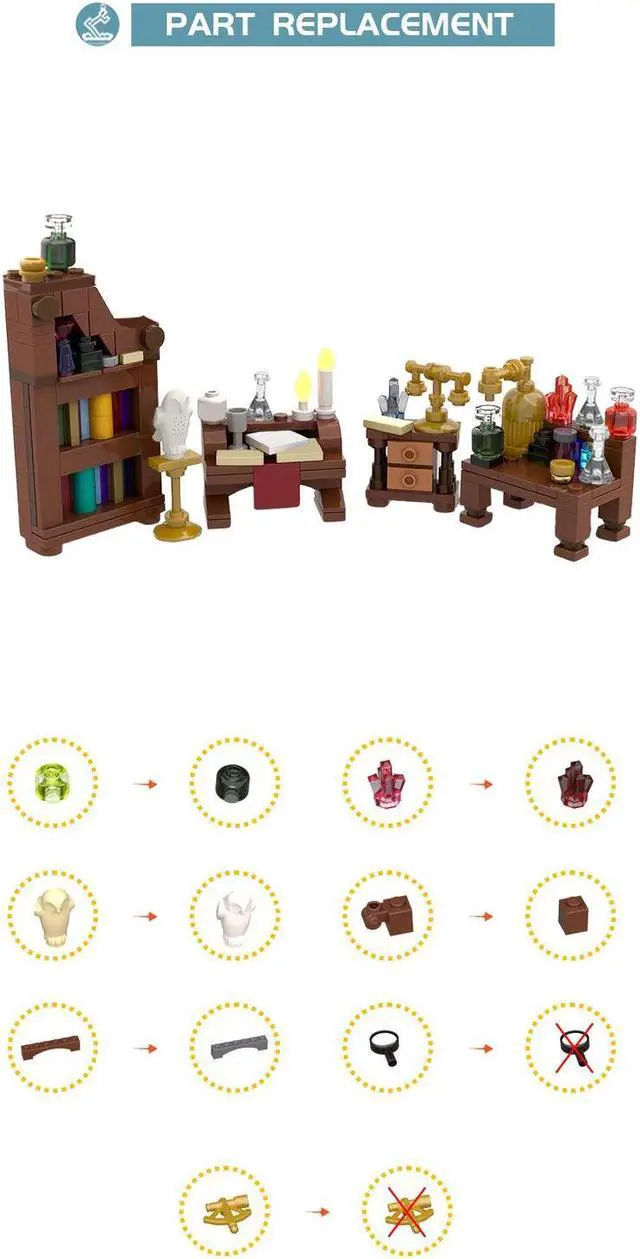Alt view image 4 of 4 - ZITIANYOUBUILD MOC-119625 Medieval Alchemist Laboratory Micro Model 215 Pieces 100% Compatible with LEGO Brand New and High Quality