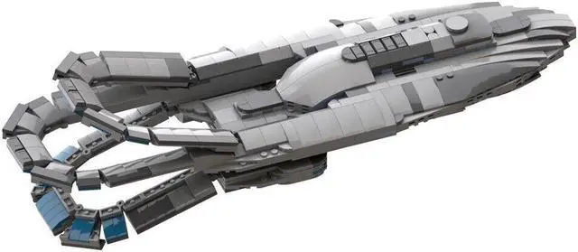 Alt view image 2 of 7 - ZITIANYOUBUILD ECV-197 Orville Spaceship with Stand Building Toys Set 757 Pieces MOC