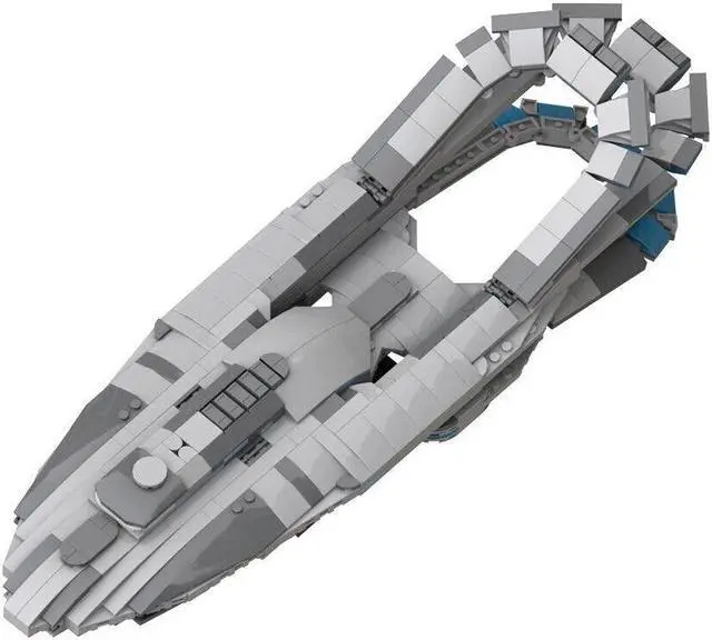 Alt view image 6 of 7 - ZITIANYOUBUILD ECV-197 Orville Spaceship with Stand Building Toys Set 757 Pieces MOC
