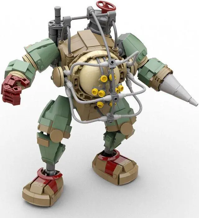 Alt view image 7 of 7 - ZITIANYOUBUILD Mister B. Robot with Armored Wetsuit 546 Pieces from Shooter Game MOC