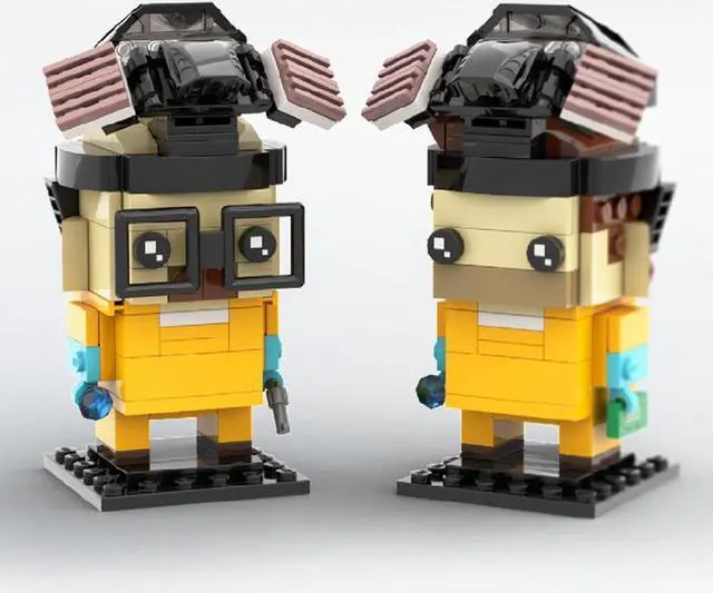 Alt view image 2 of 3 - ZITIANYOUBUILD MOC-22534 Walter White & Jesse Pinkman Brickheadz Kit from Breaking Bad 100% Compatible with LEGO Brand New and High Quality