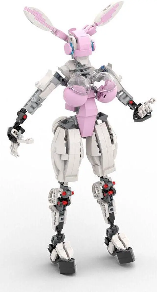 Alt view image 2 of 7 - ZITIANYOUBUILD Pink Rabbit Robot 468 Pieces from TV Series Building Toys Set MOC