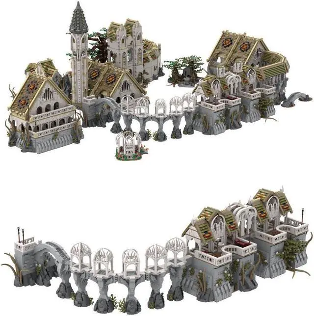 Alt view image 2 of 6 - ZITIANYOUBUILD Last Homely House Deep Valley Sanctuary Settlement 21067 Pieces MOC